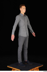 Whole Body Man Trousers Slim Standing Studio photo references